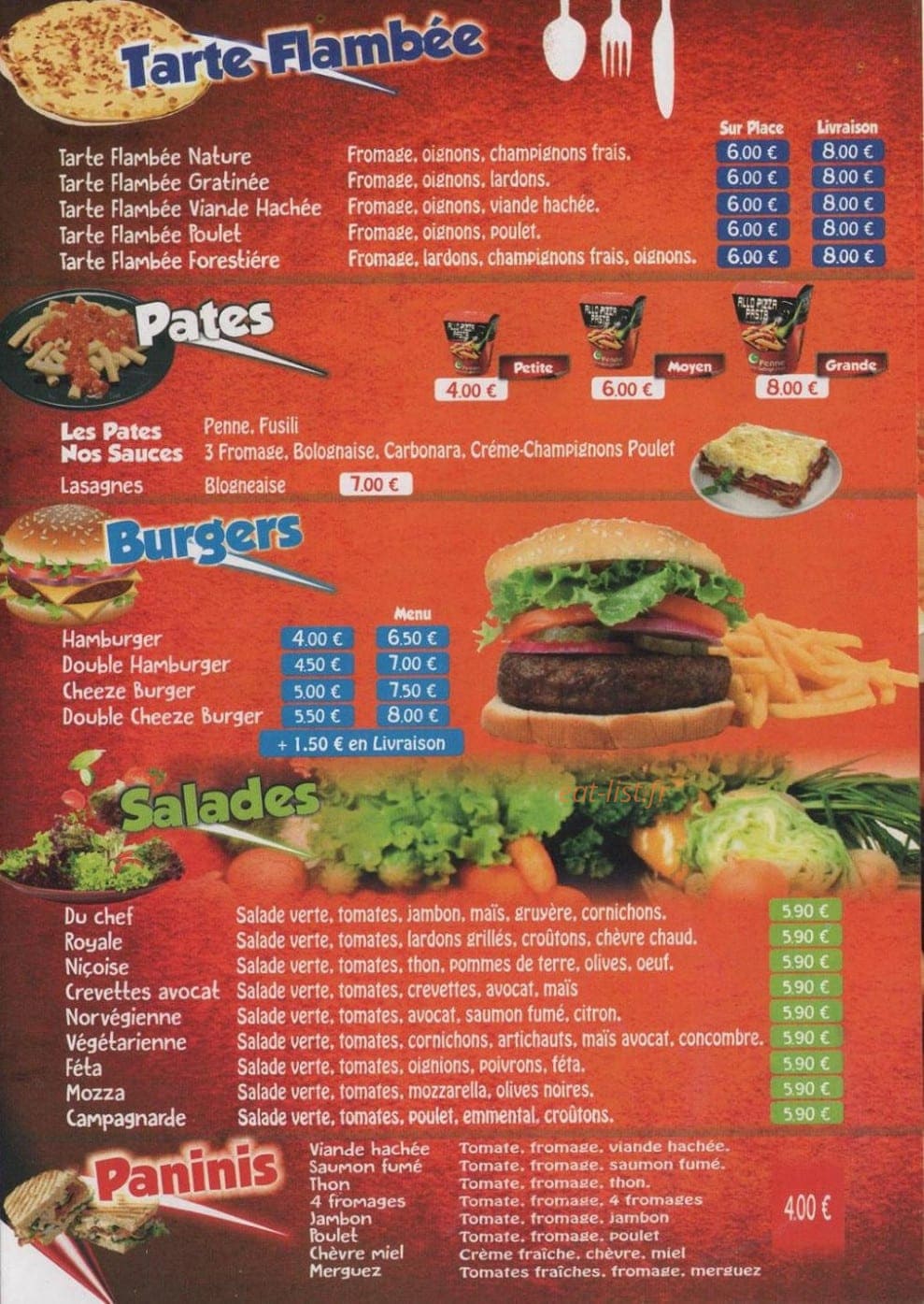 Allo Pizza Pasta — carte page 3