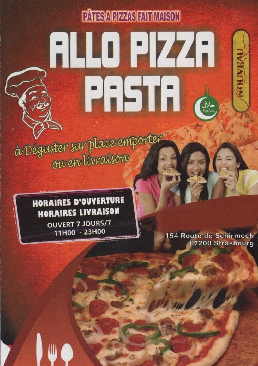 Allo Pizza Pasta — carte page 1