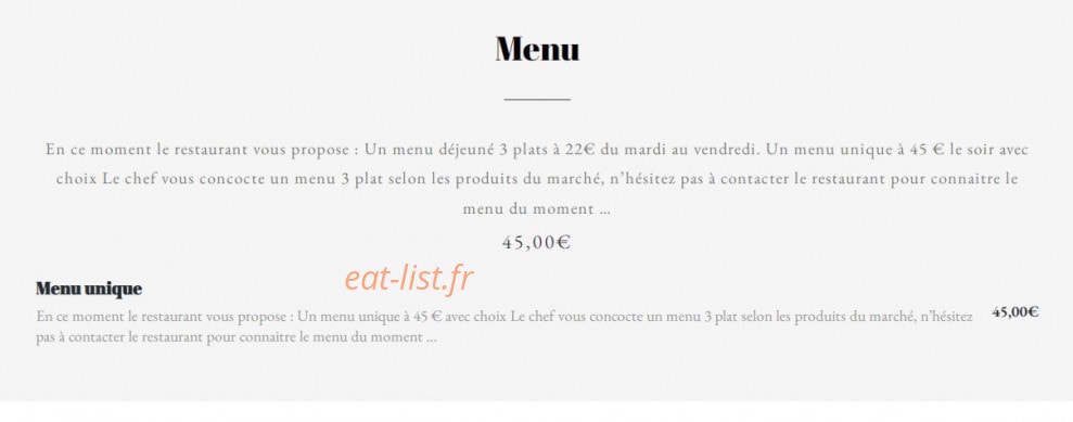 Âme à table — carte page 1