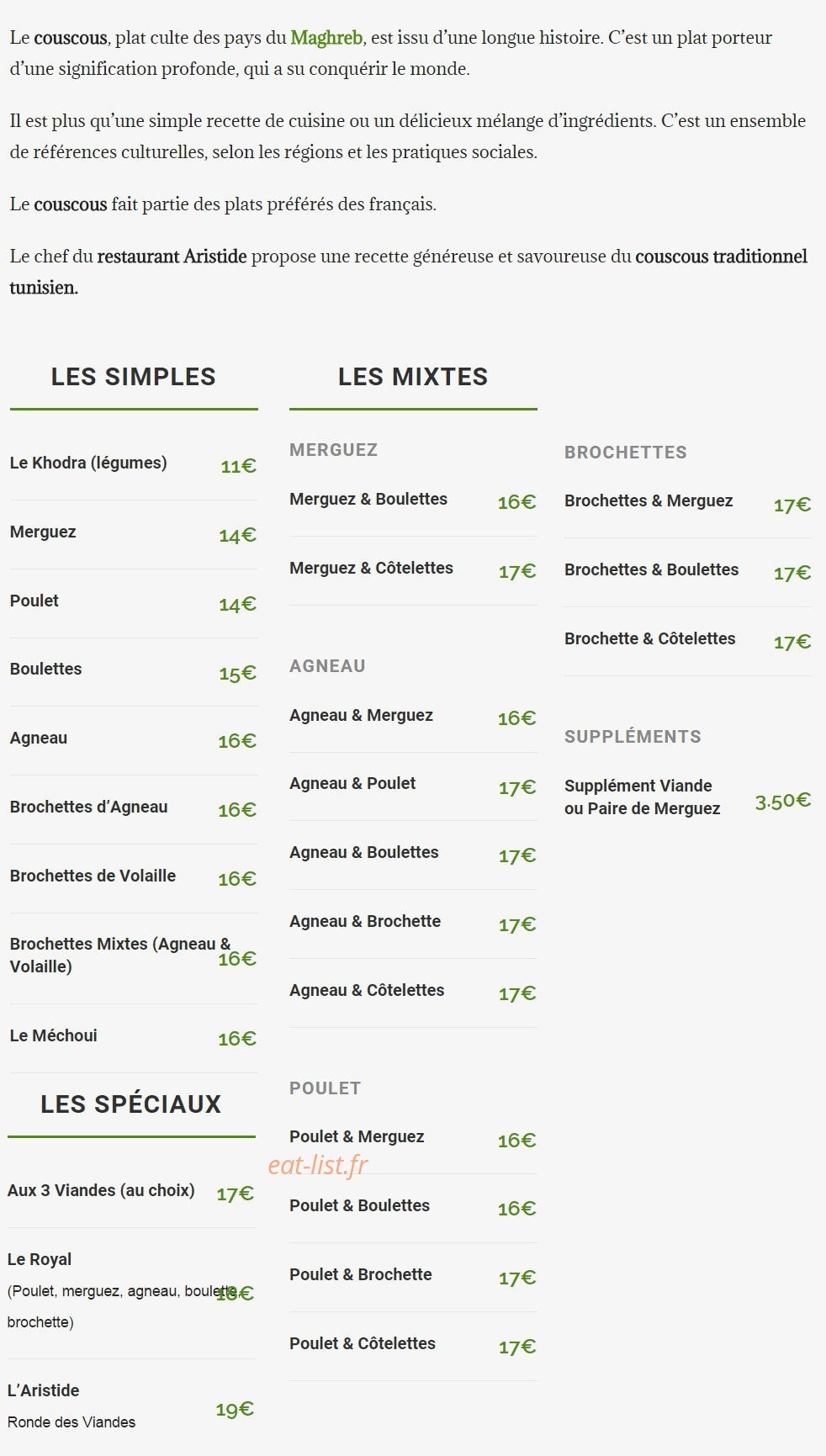 Aristide — carte page 3