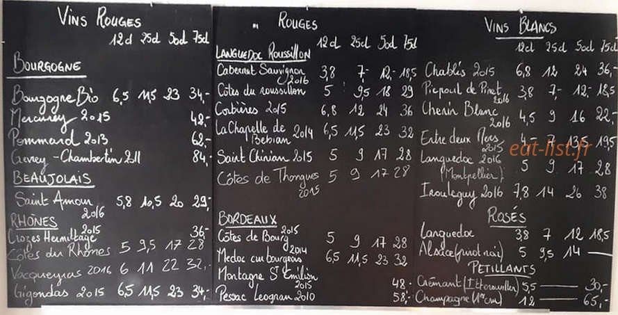 Au Bistrot du Quai — carte page 3