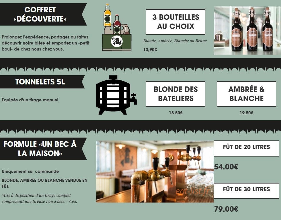 Au Brasseur — carte page 1