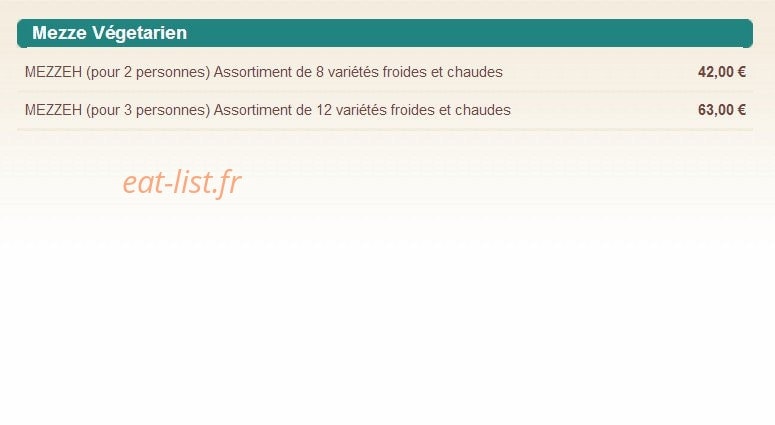 Au Cedre — carte page 8