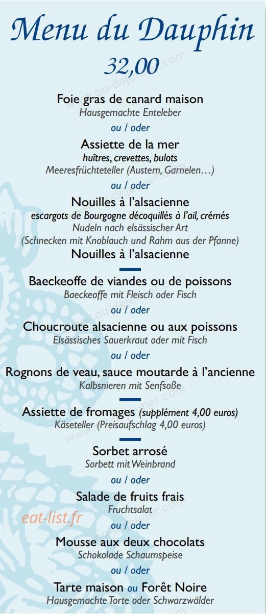 Au Dauphin — carte page 3