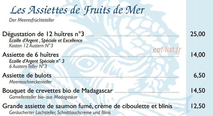 Au Dauphin — carte page 6