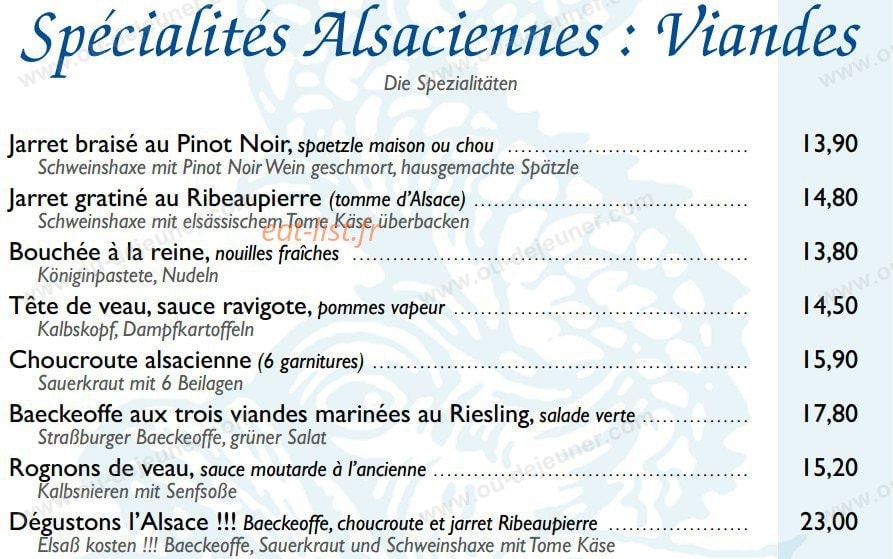 Au Dauphin — carte page 12