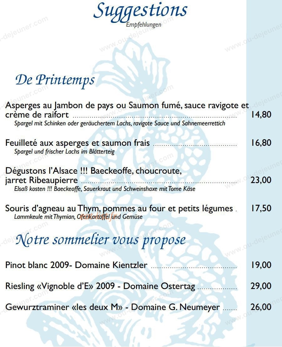 Au Dauphin — carte page 13