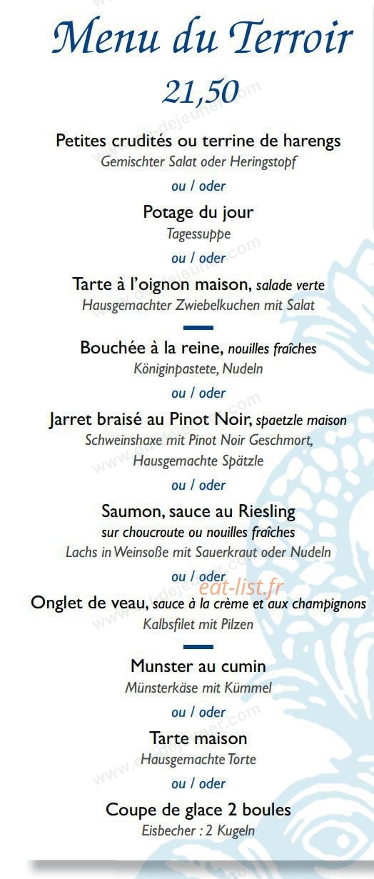 Au Dauphin — carte page 2