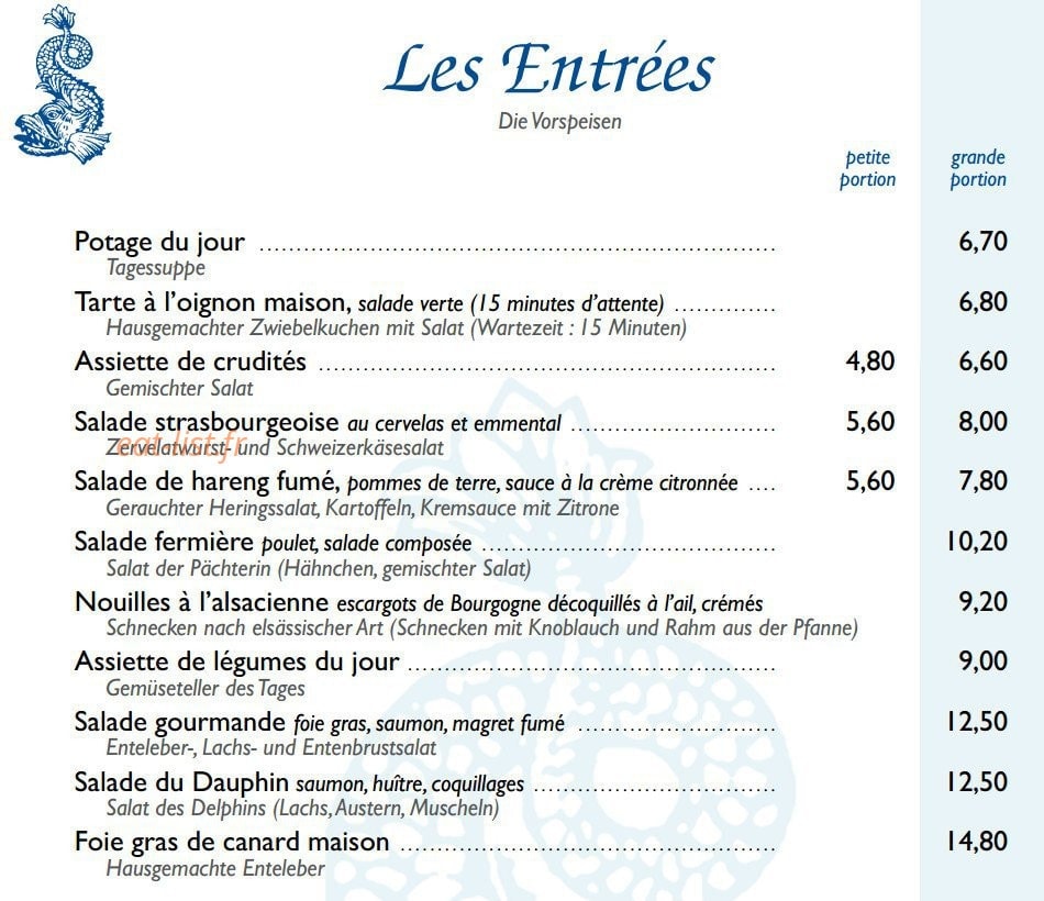 Au Dauphin — carte page 9
