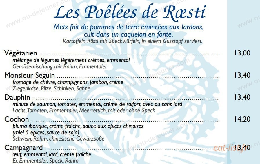 Au Dauphin — carte page 8