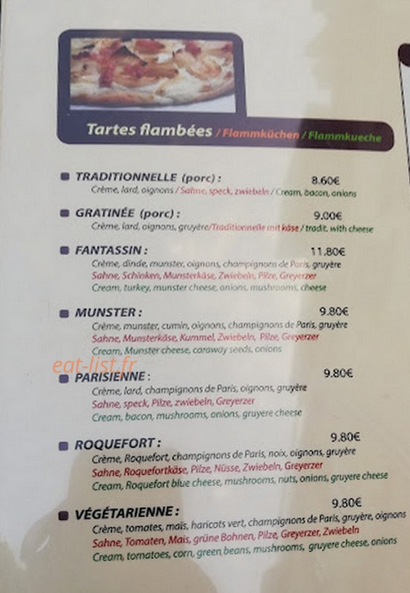 Au Fantassin — carte page 1