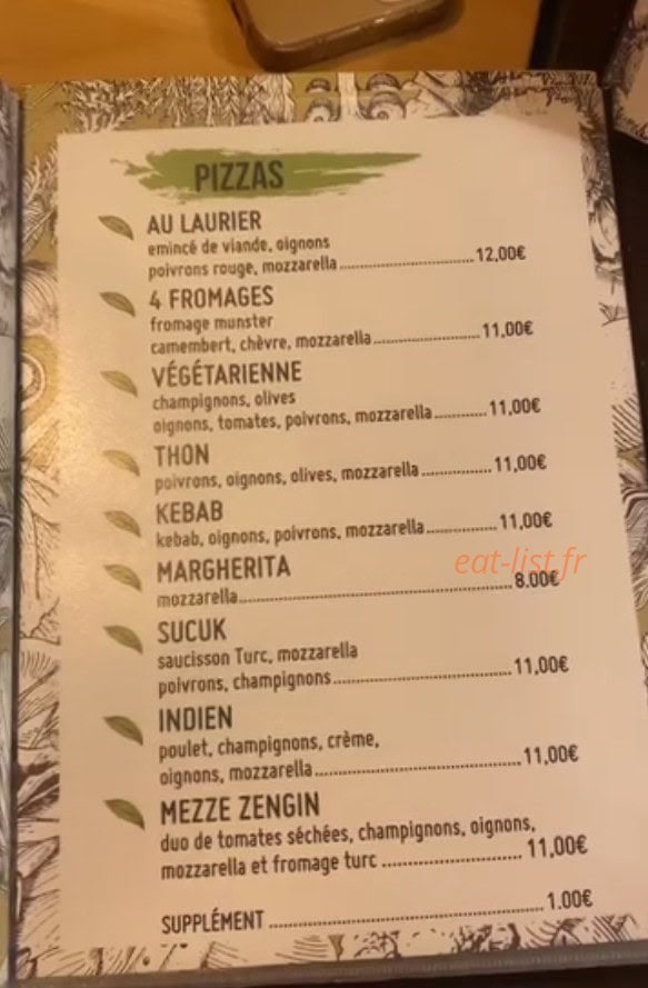 Au Laurier — carte page 5