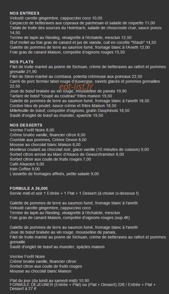 Au Petit Tonnelier — carte page 2