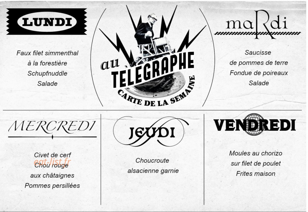 Au télégraphe — carte page 1