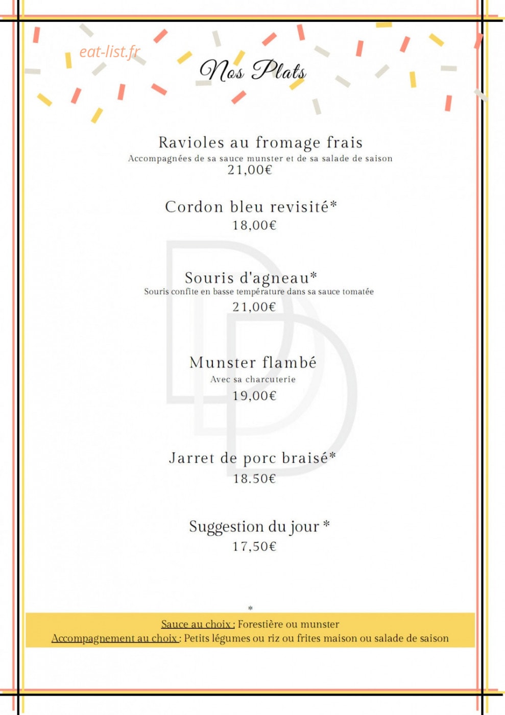 Aux Délices De Didier — carte page 3