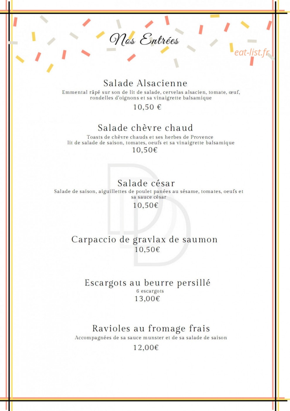 Aux Délices De Didier — carte page 2