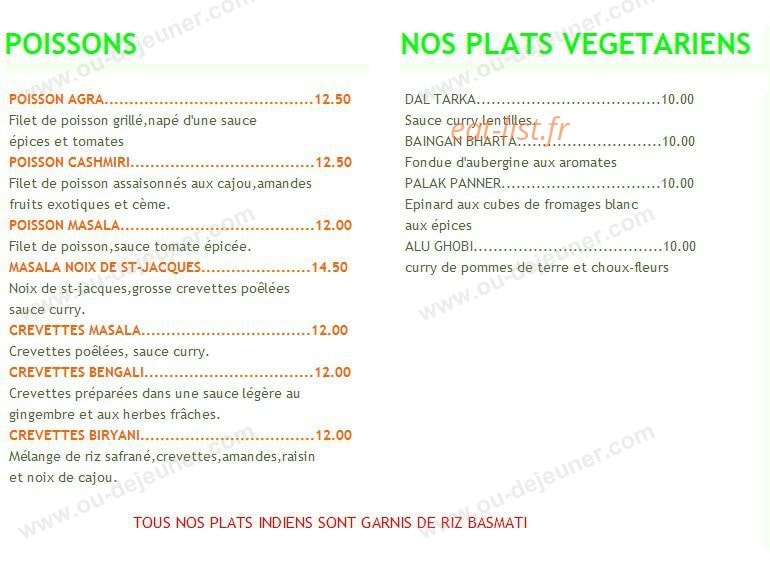 Aux Deux Goûts — carte page 3
