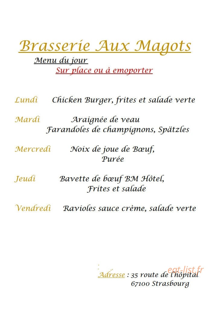 Aux Magots — carte page 4