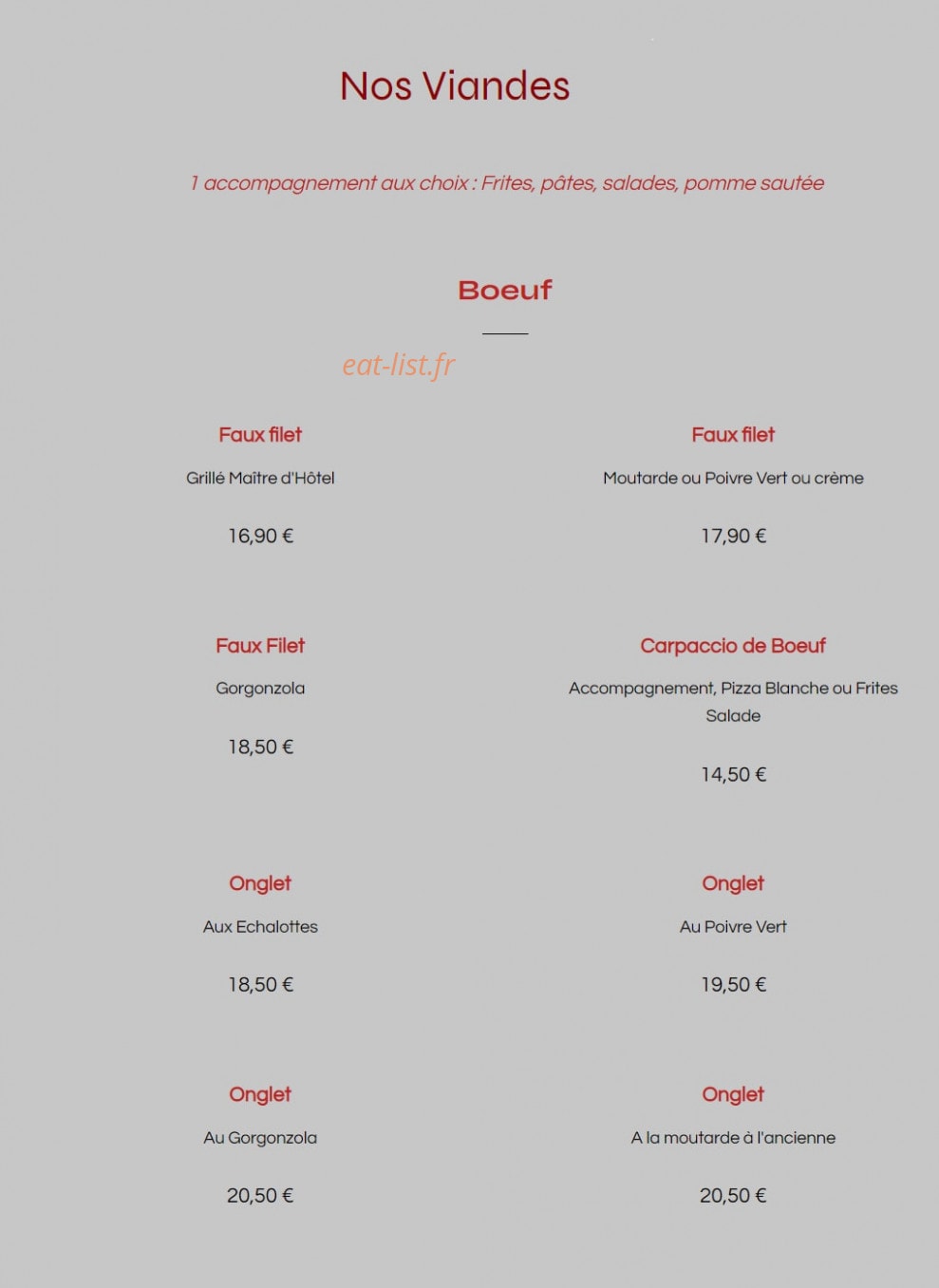 Aux Trois Goûts — carte page 5