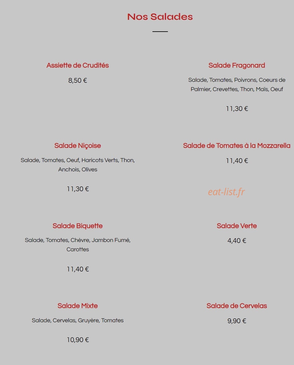 Aux Trois Goûts — carte page 7
