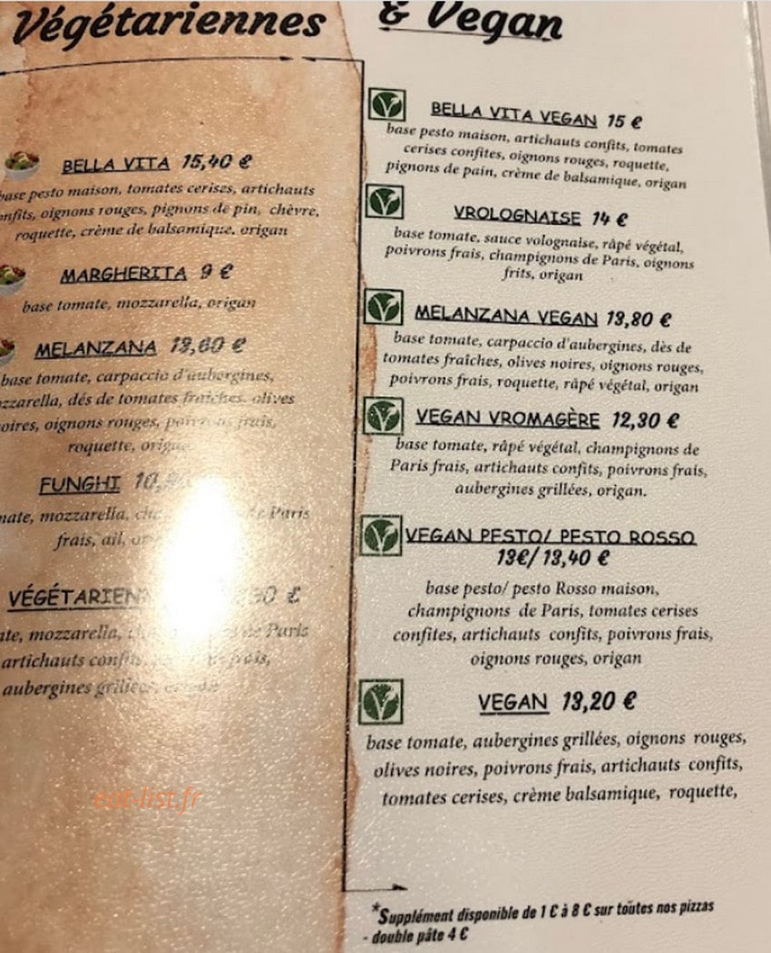 Bella Vita — carte page 2
