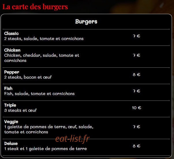 Best Bouffe — carte page 2