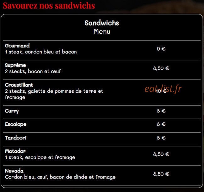 Best Bouffe — carte page 3