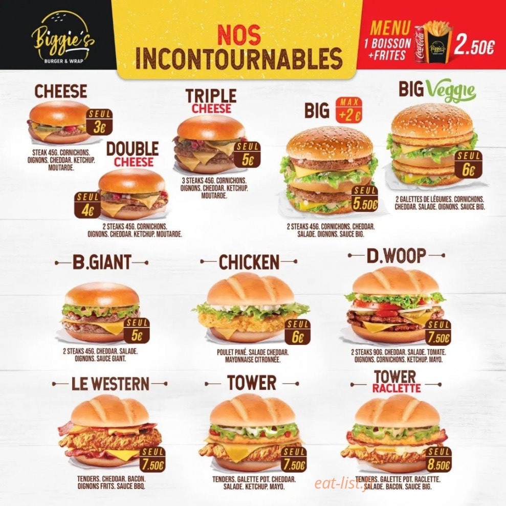 Biggie's — carte page 3