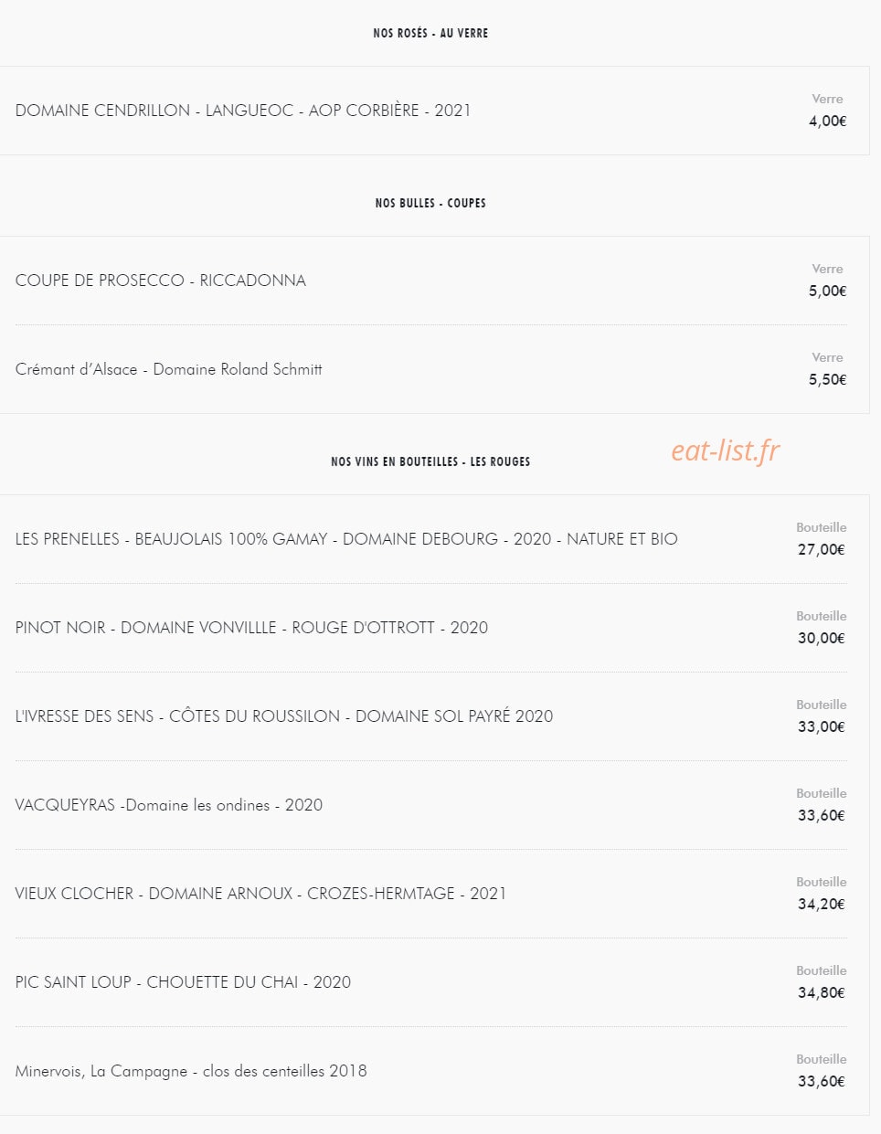 BiM - Bistrot du Maillon — carte page 3