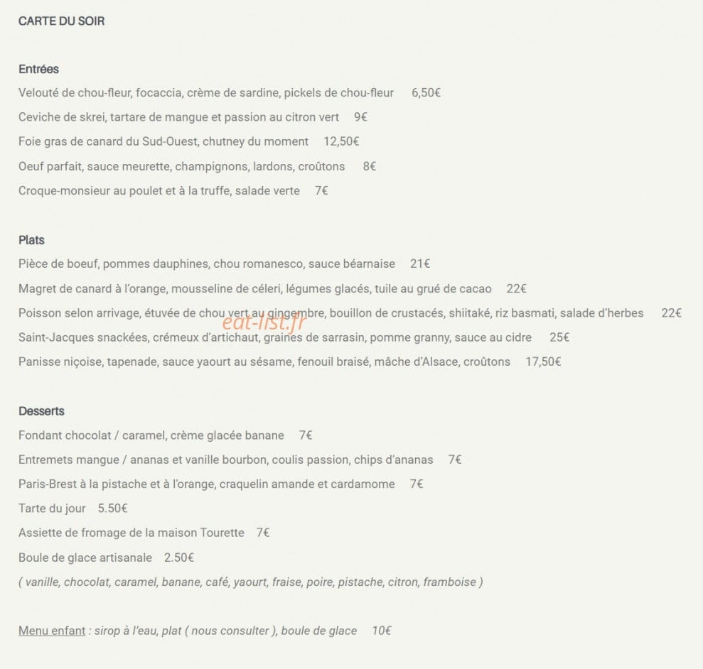 Bistrot Saint Florent — carte page 2