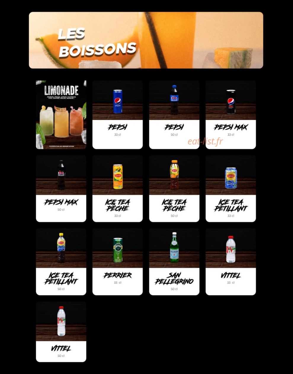 Black and White Burger — carte page 3