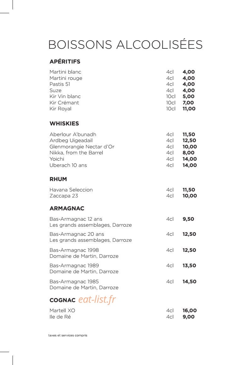 Black & Wine — carte page 4