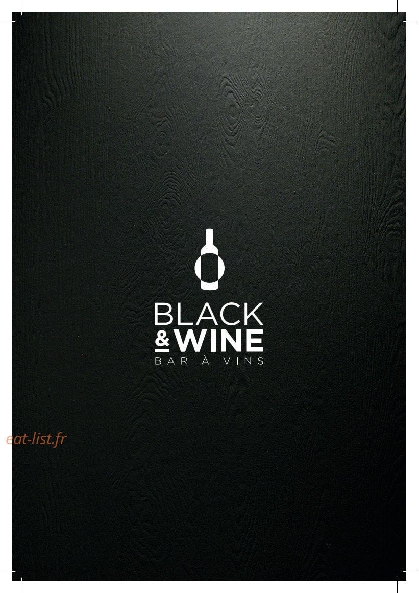 Black & Wine — carte page 1