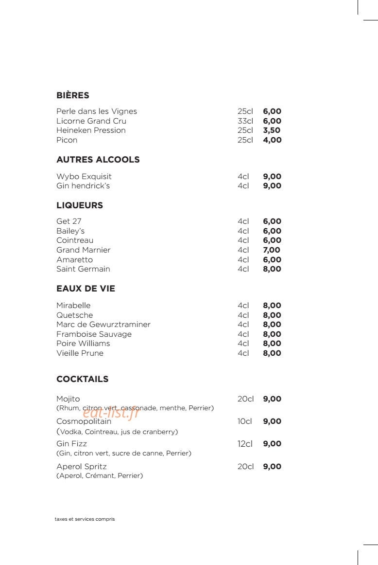 Black & Wine — carte page 5