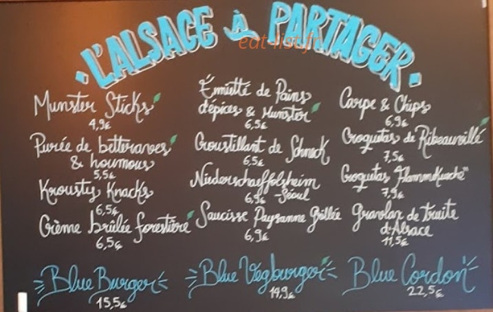 Blue Note Café — carte page 1