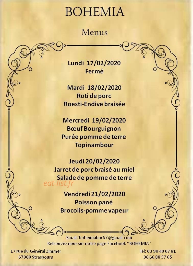 Bohemia — carte page 1