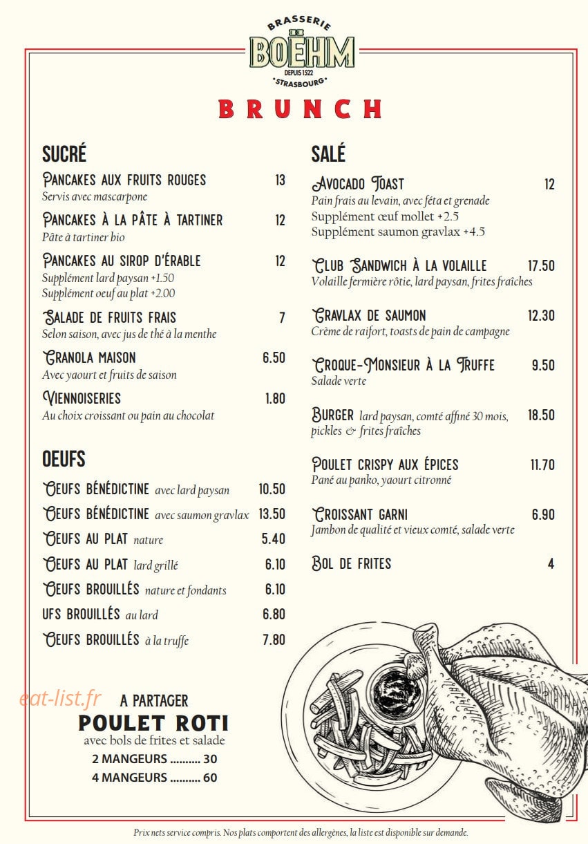 Brasserie Boëhm — carte page 6