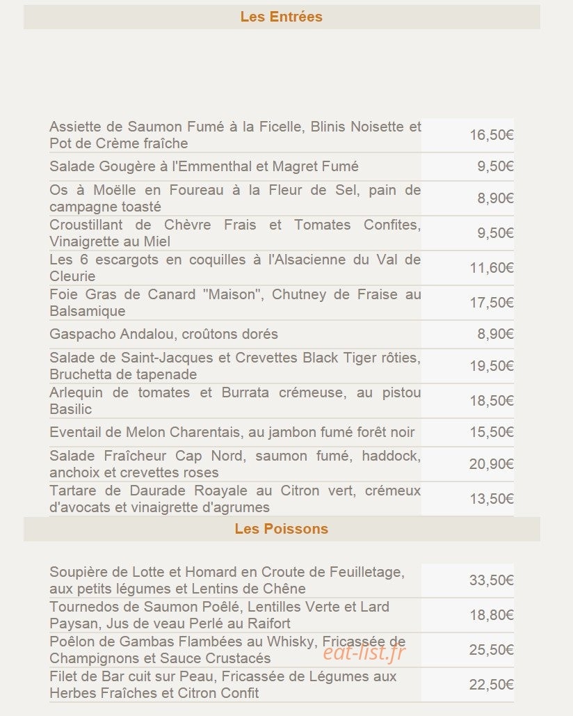 Brasserie flo — carte page 5