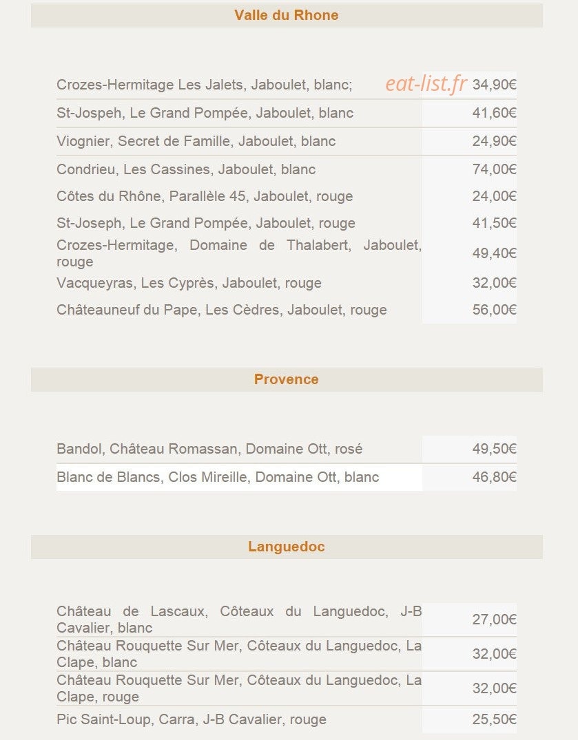 Brasserie flo — carte page 8