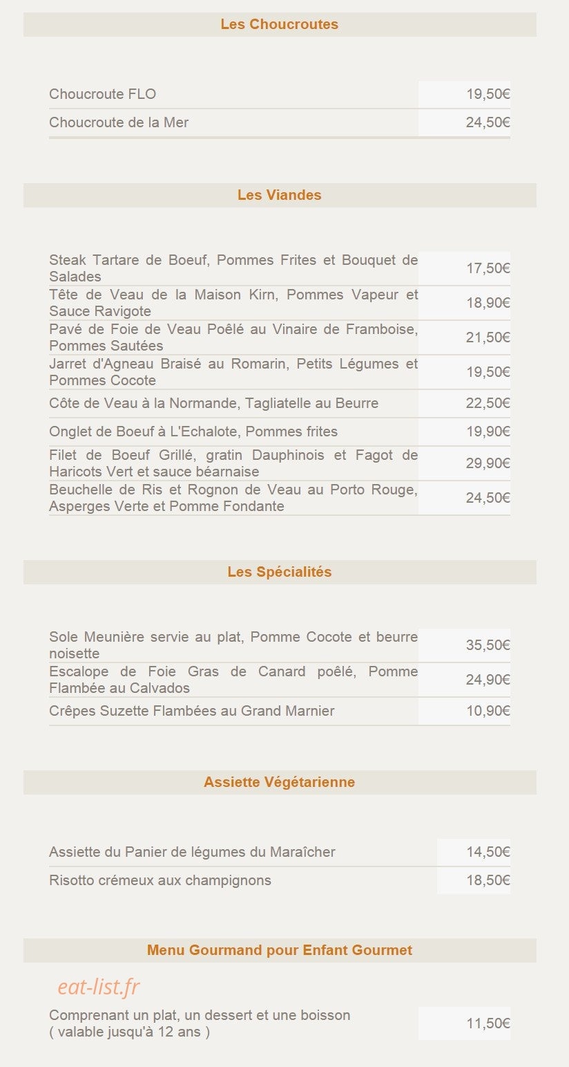Brasserie flo — carte page 6