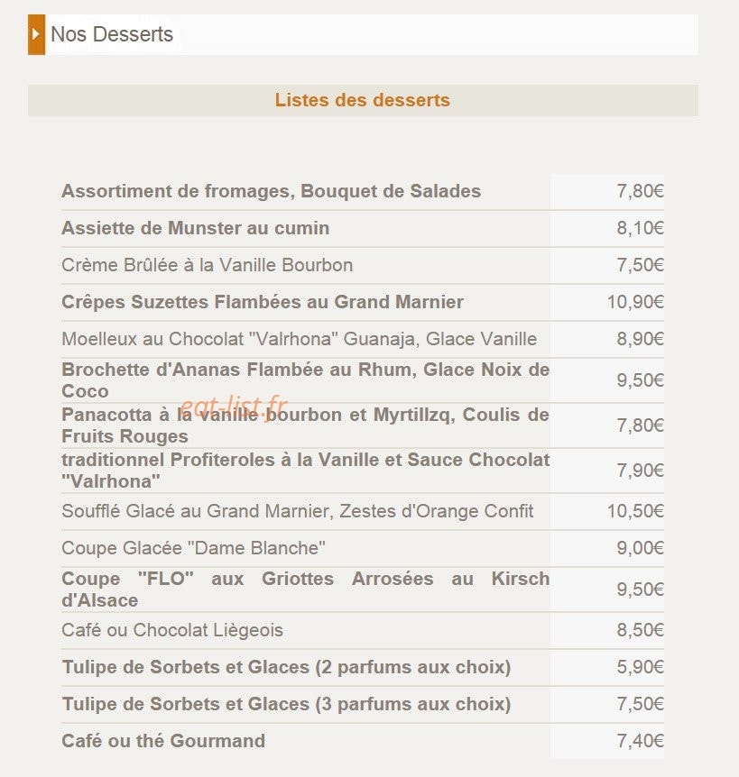 Brasserie flo — carte page 10