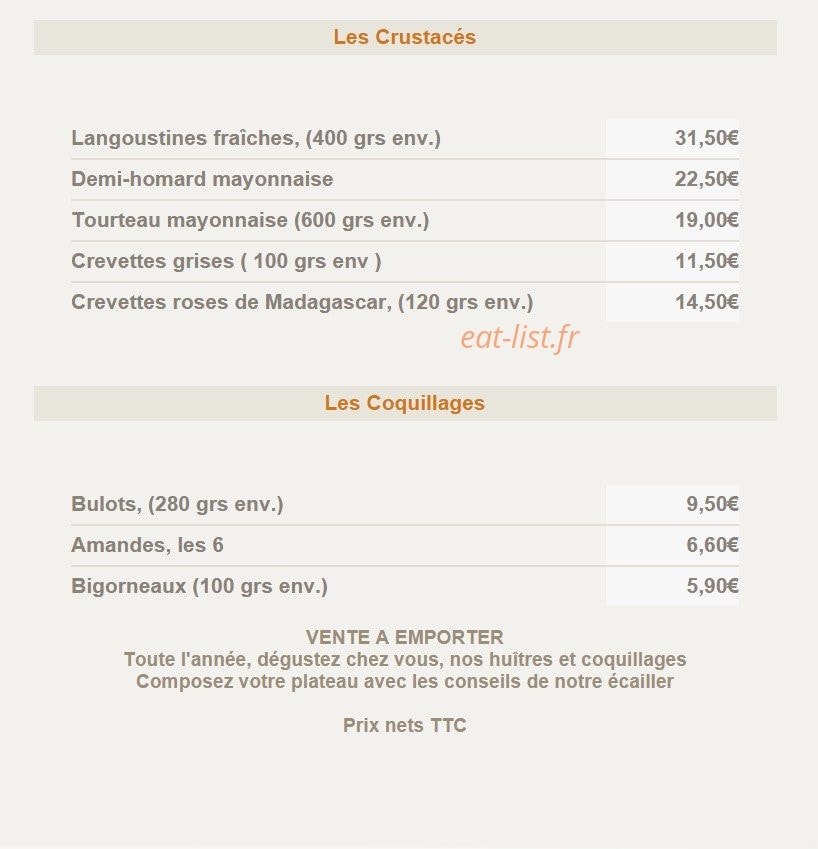 Brasserie flo — carte page 3