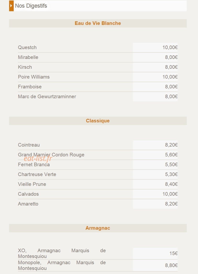 Brasserie flo — carte page 11