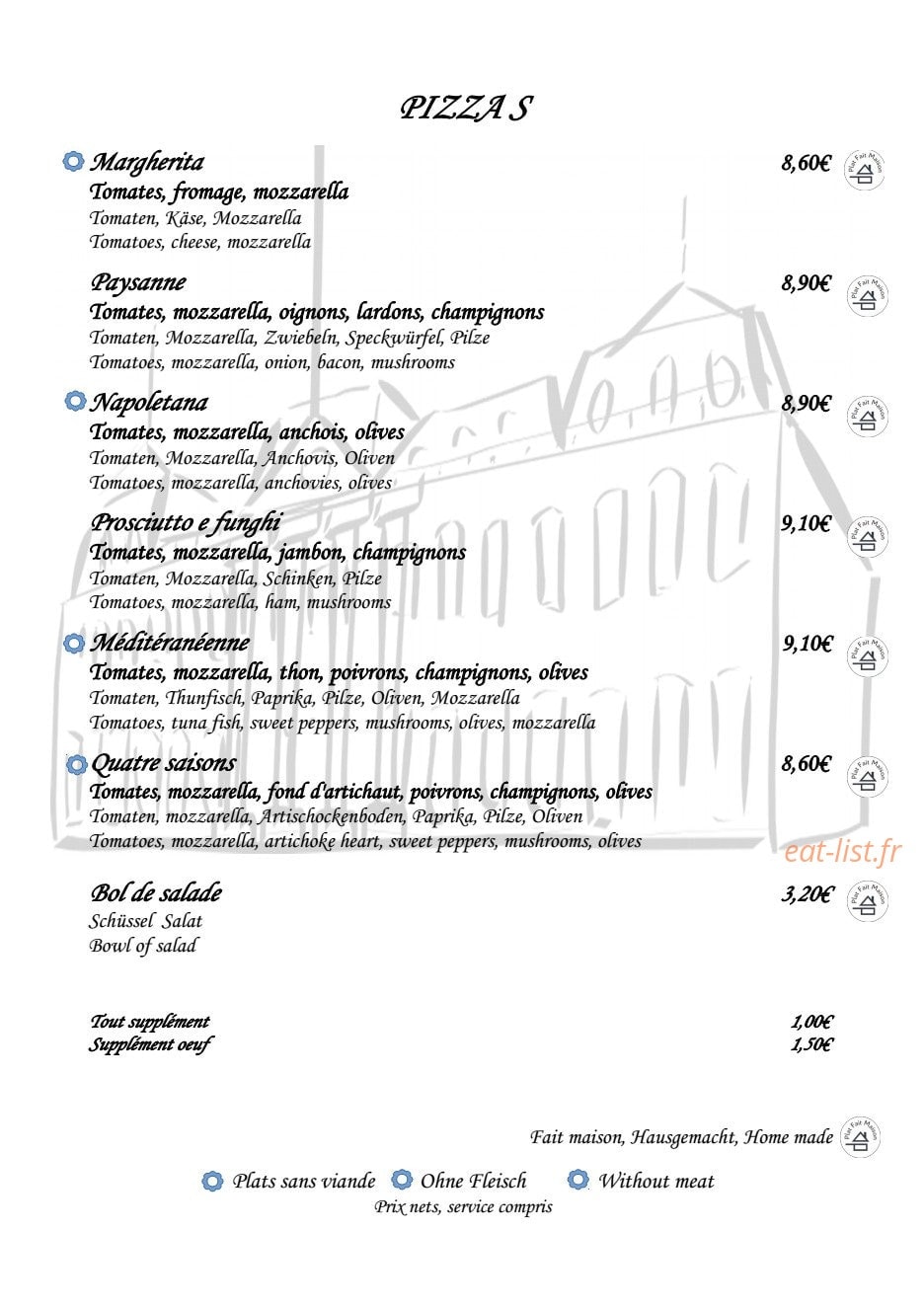 Brasserie Rohan — carte page 5