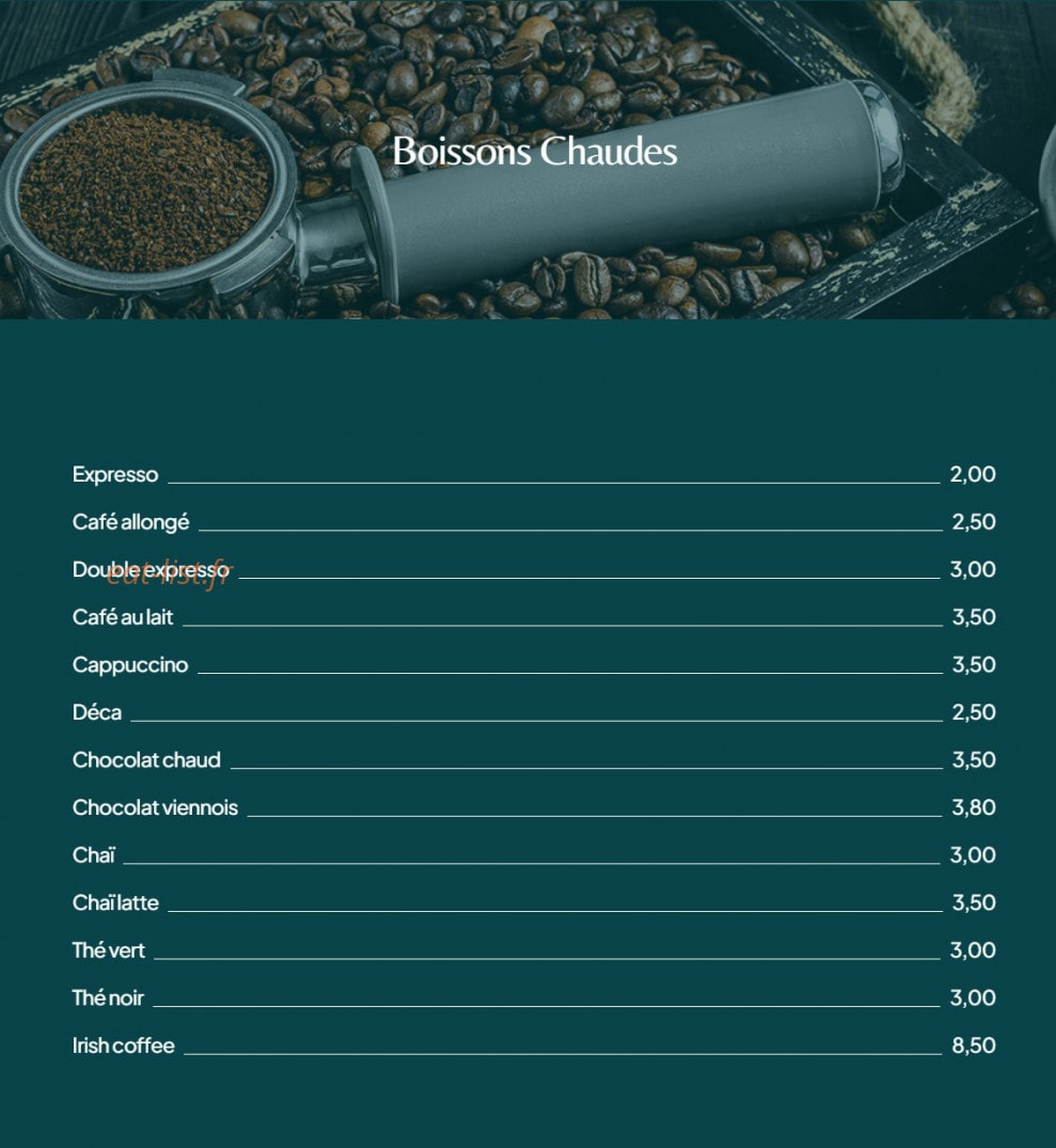 Brasserie tamil — carte page 9
