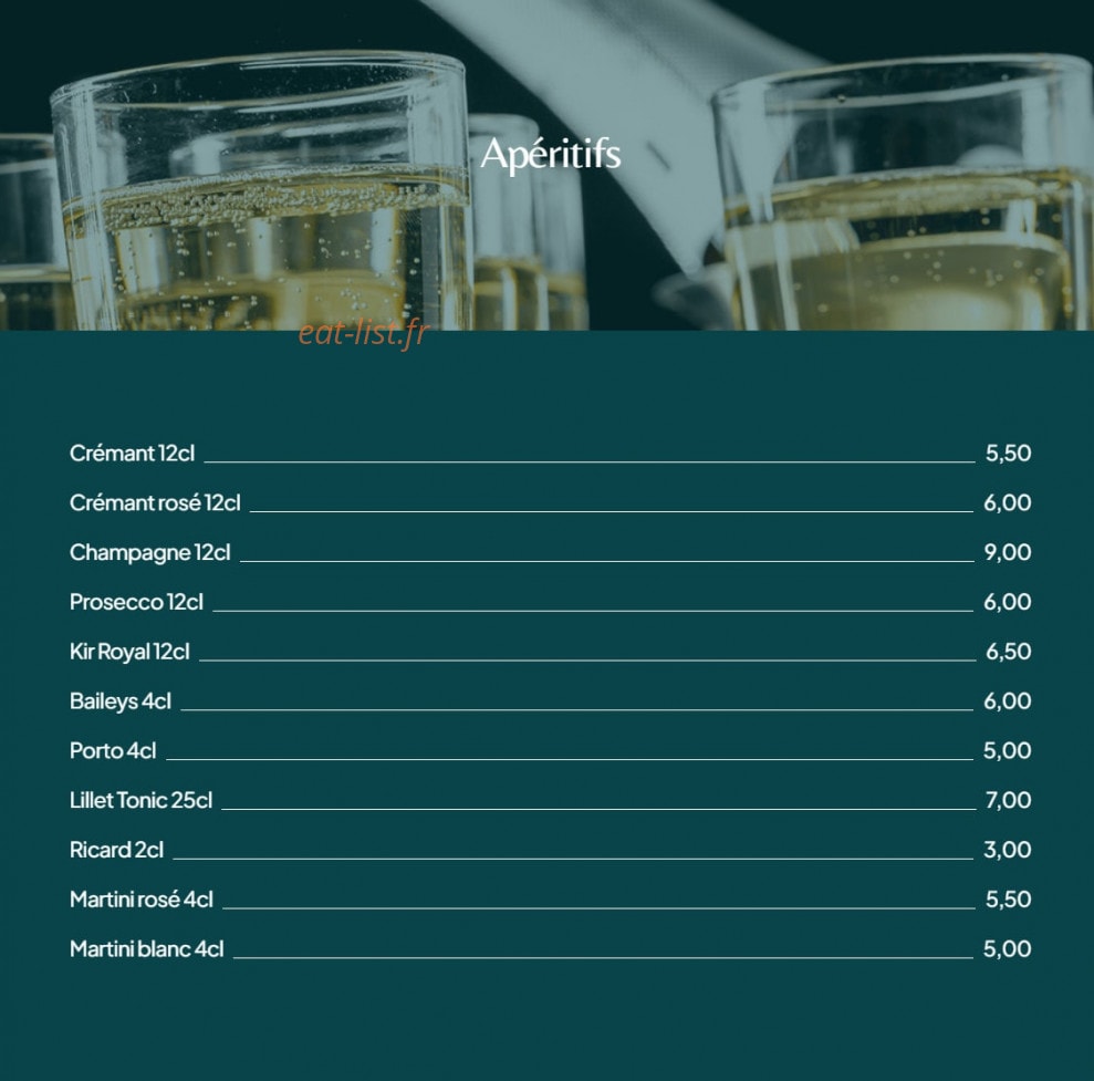 Brasserie tamil — carte page 2
