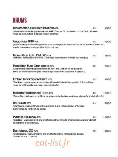 Brasserie Wow — carte page 10