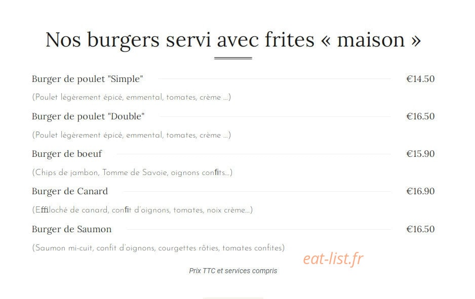 Brasserie Z — carte page 8