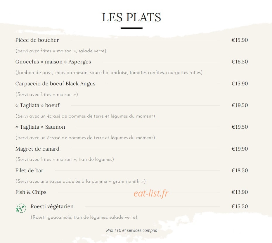 Brasserie Z — carte page 7