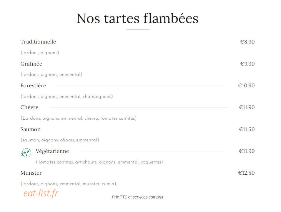Brasserie Z — carte page 4
